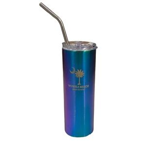 Blue Myrtle Beach Metal Tumbler